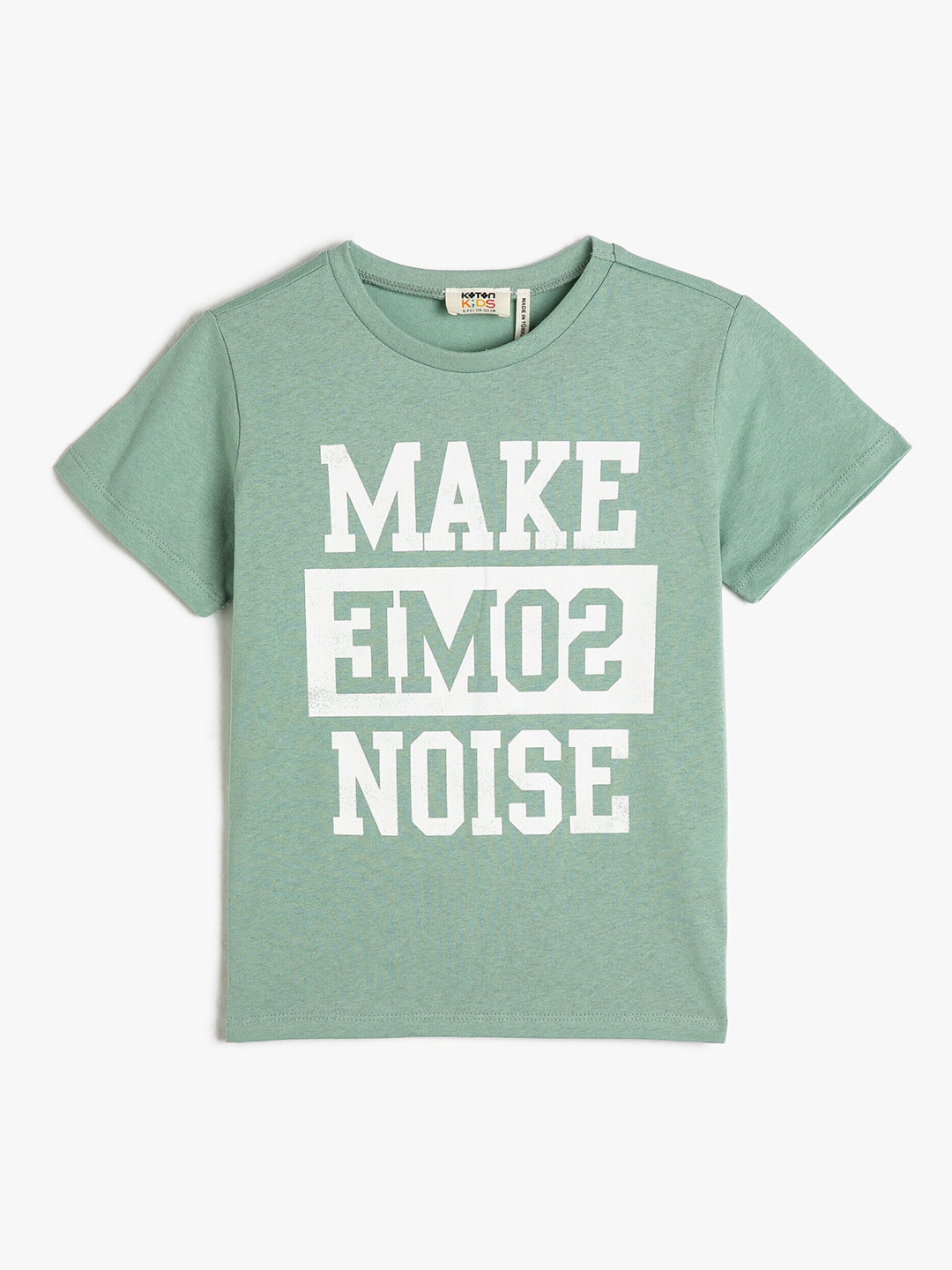 

Koton Boys Typography Printed Cotton T-shirt, Green