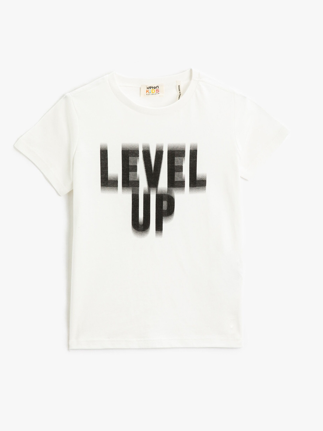

Koton Boys Typography Printed Pure Cotton T-shirt, Off white