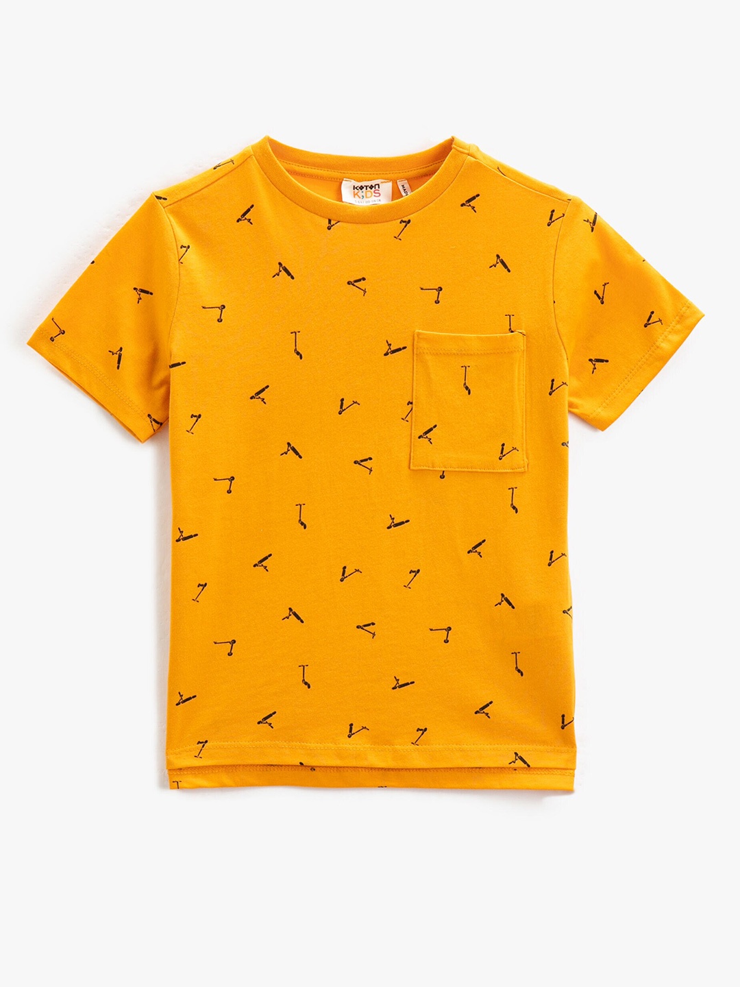 

Koton Boys Conversational Printed Pure Cotton T-shirt, Orange