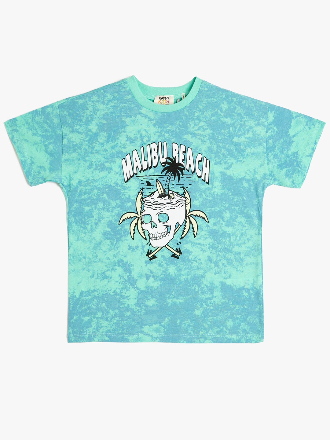 

Koton Boys Graphic Printed Pure Cotton T-shirt, Blue