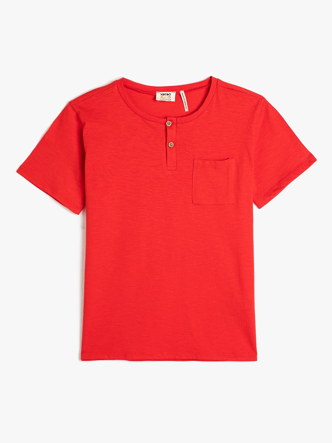 

Koton Boys Round Neck Pure Cotton T-shirt, Red