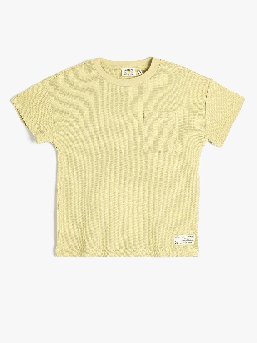 

Koton Boys Round Neck Pure Cotton T-shirt, Yellow