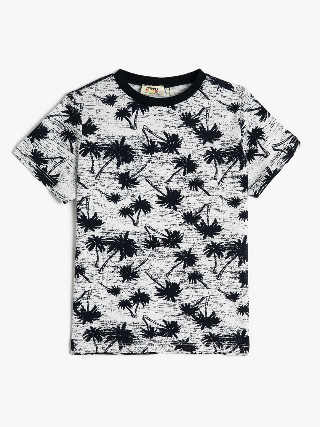 

Koton Boys Tropical Printed Pure Cotton T-shirt, White