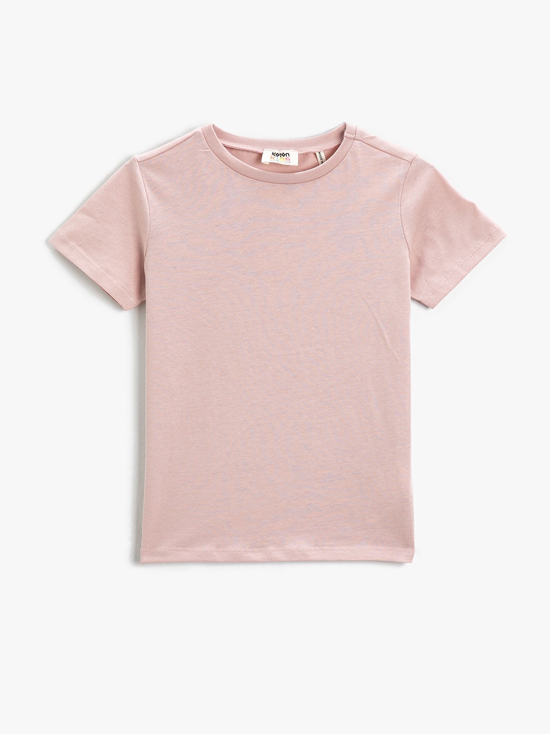

Koton Boys Round Neck Pure Cotton T-shirt, Pink