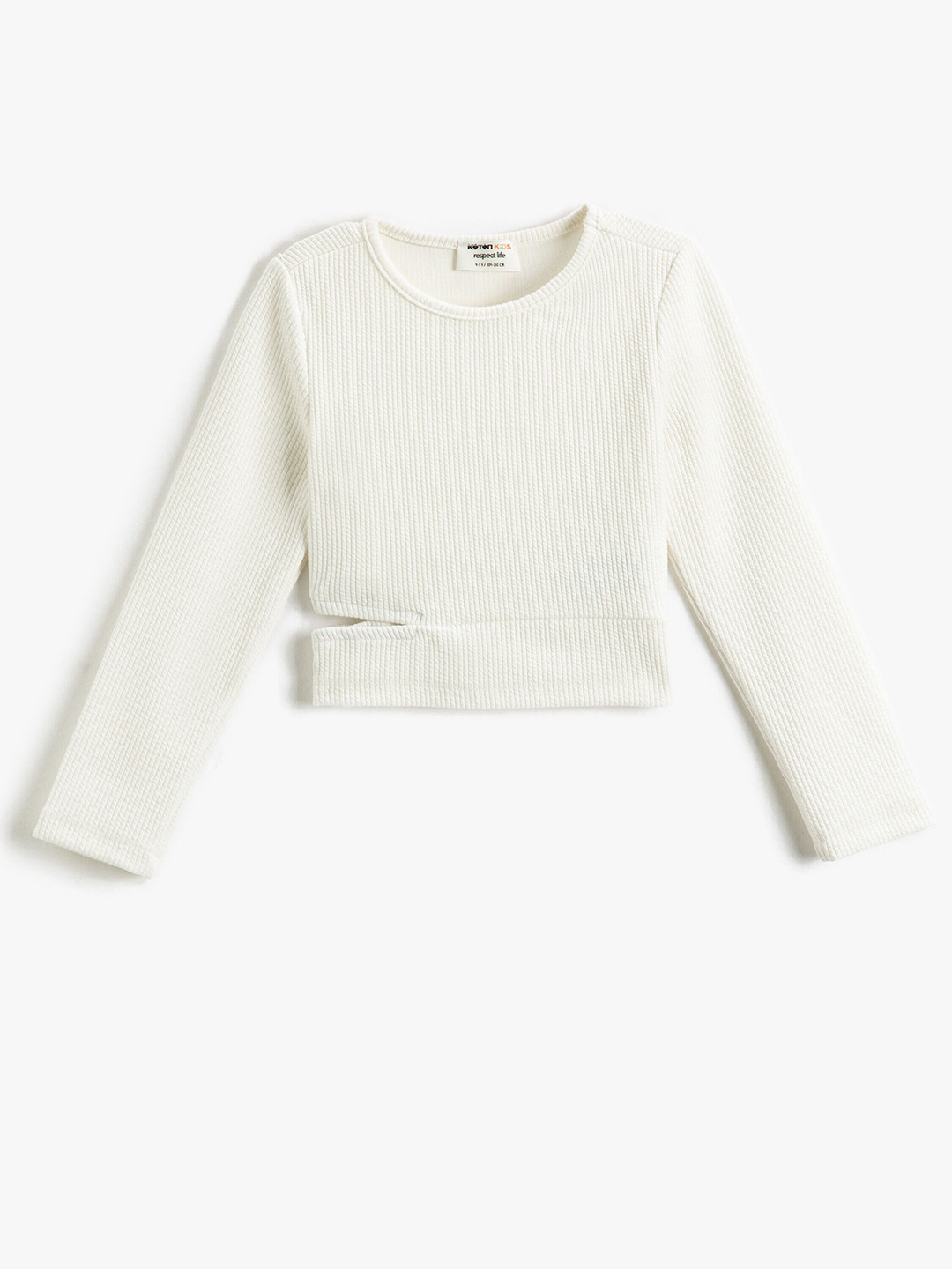

Koton Girls Self Design Long Sleeves T-shirt, White