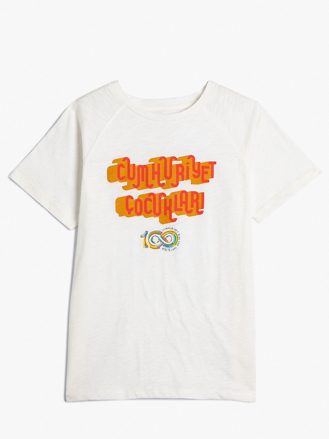

Koton Boys Typography Printed Cotton T-shirt, White