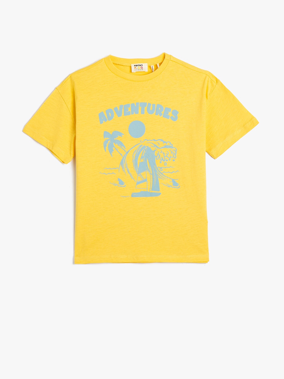 

Koton Boys Graphic Printed Pure Cotton T-shirt, Yellow