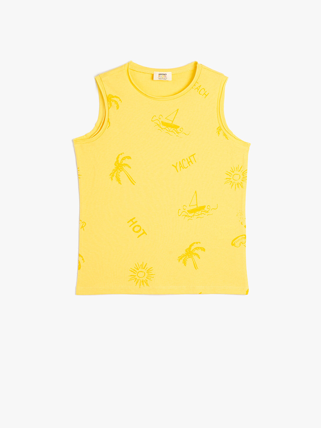 

Koton Boys Conversational Printed Pure Cotton T-shirt, Yellow