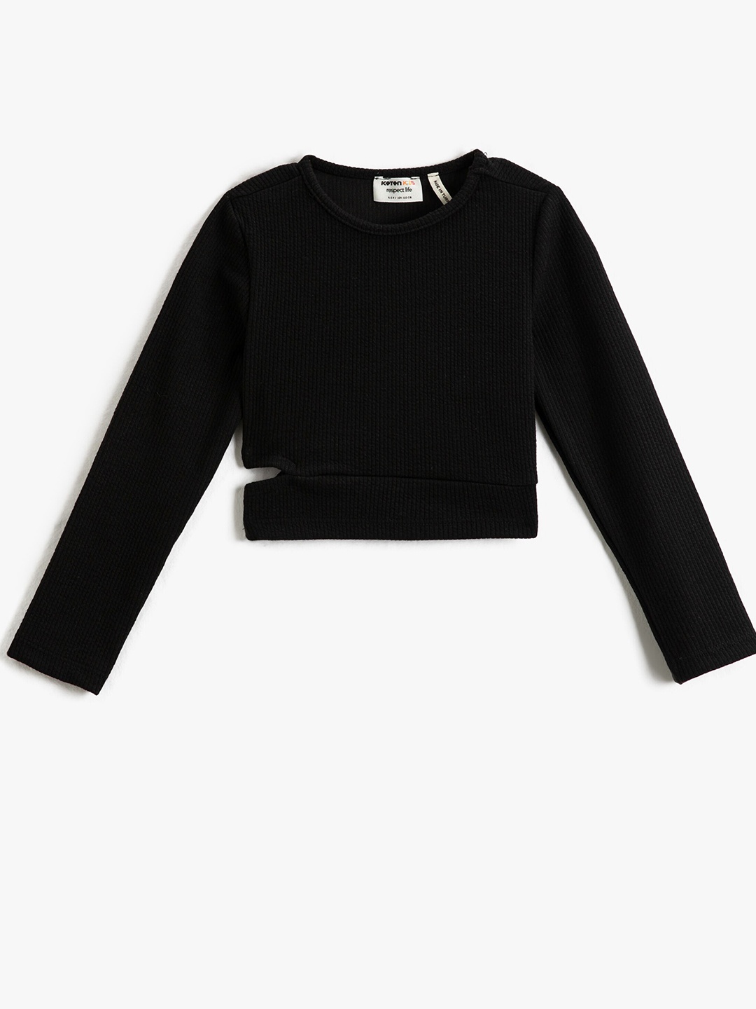 

Koton Long Sleeves Cut-Out T-shirt, Black