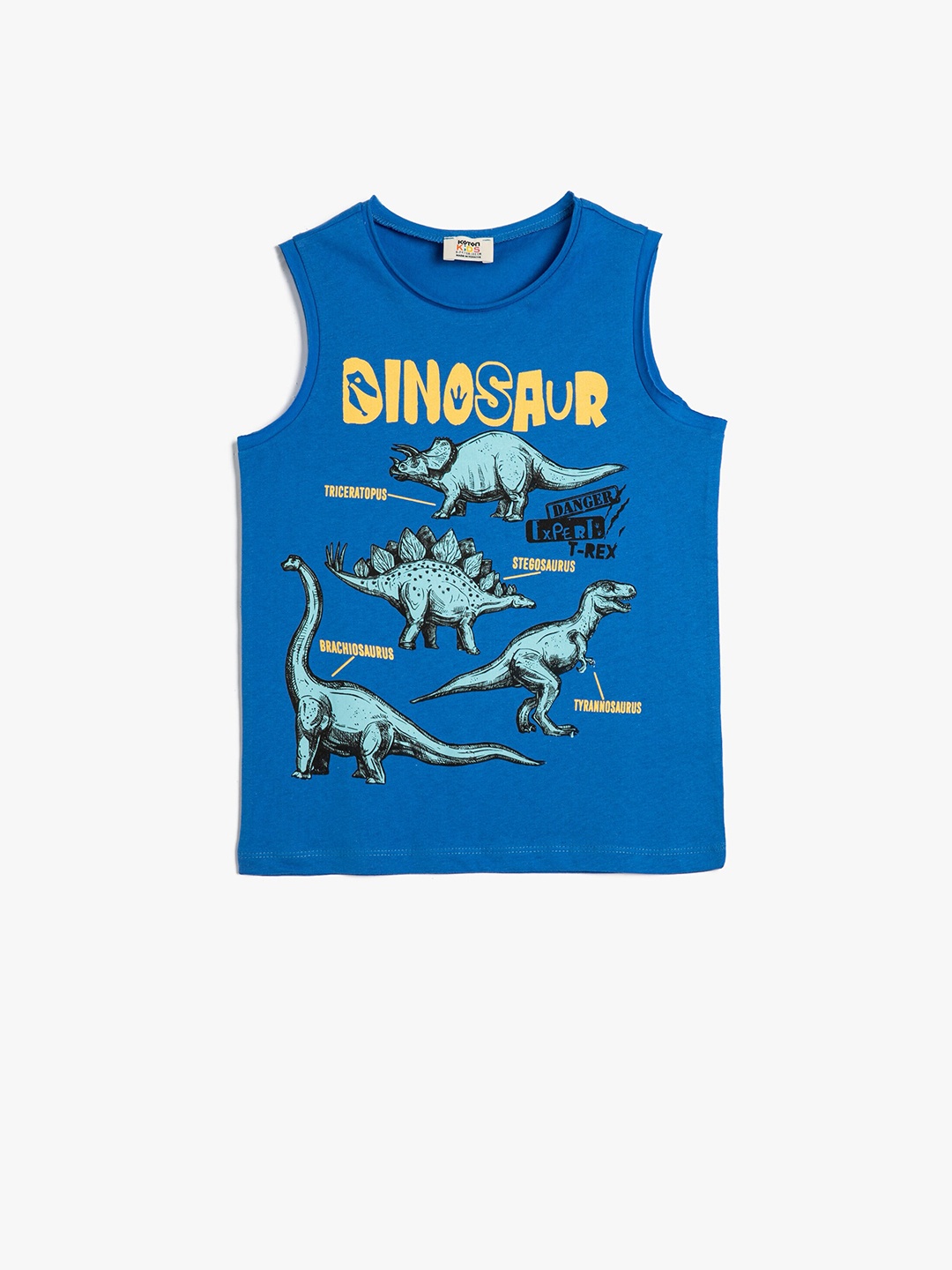 

Koton Boys Typography Printed Pure Cotton T-shirt, Blue