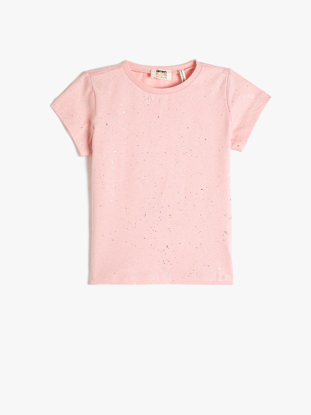 

Koton Girls Round Neck Short Sleeves Pure Cotton T-shirt, Pink