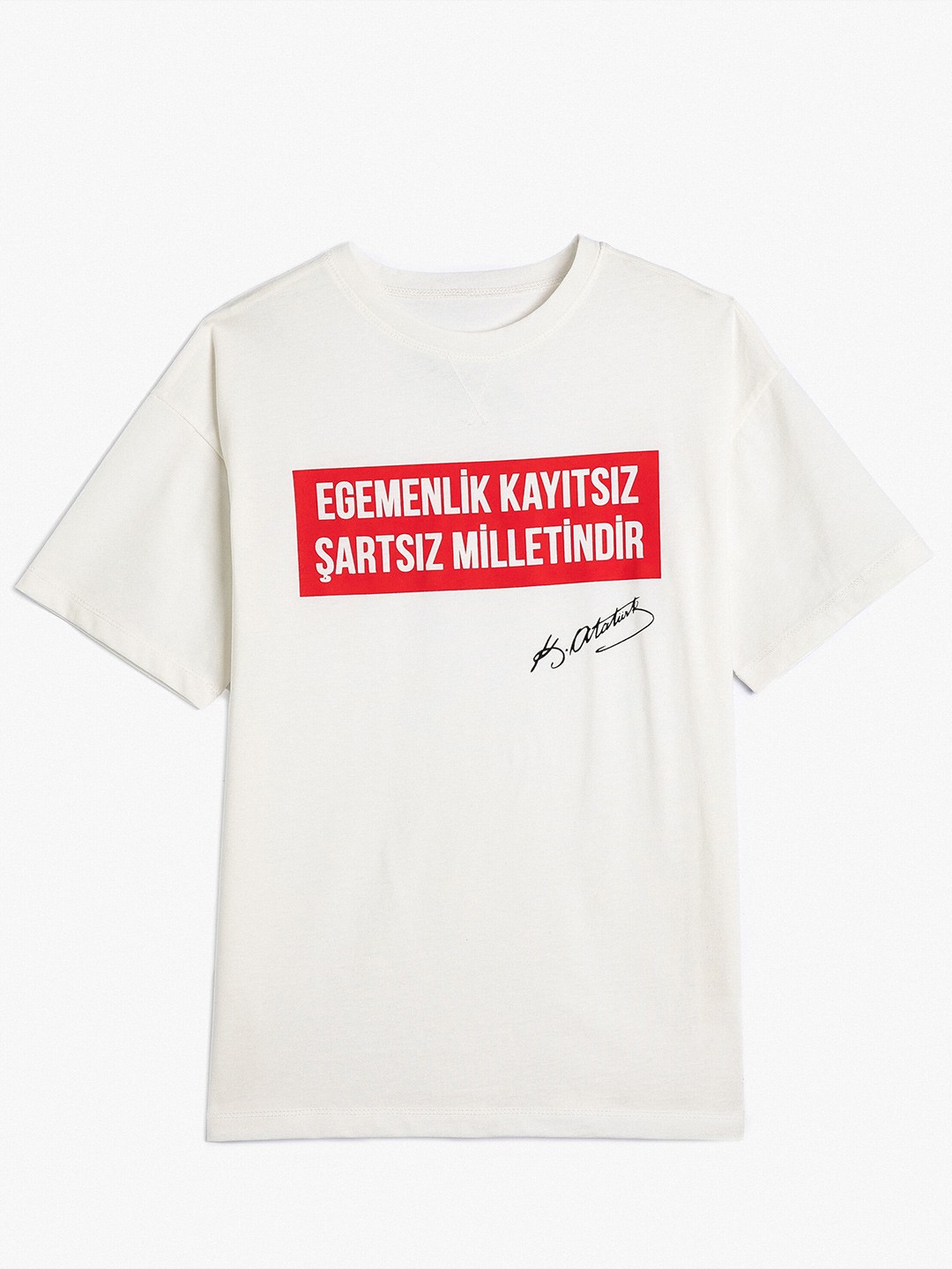 

Koton Boys Typography Printed Pure Cotton T-shirt, White