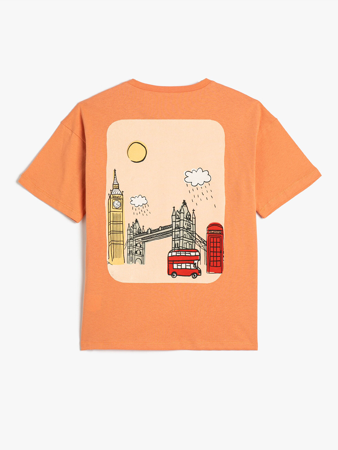 

Koton Boys Graphic Printed Pure Cotton T-shirt, Orange