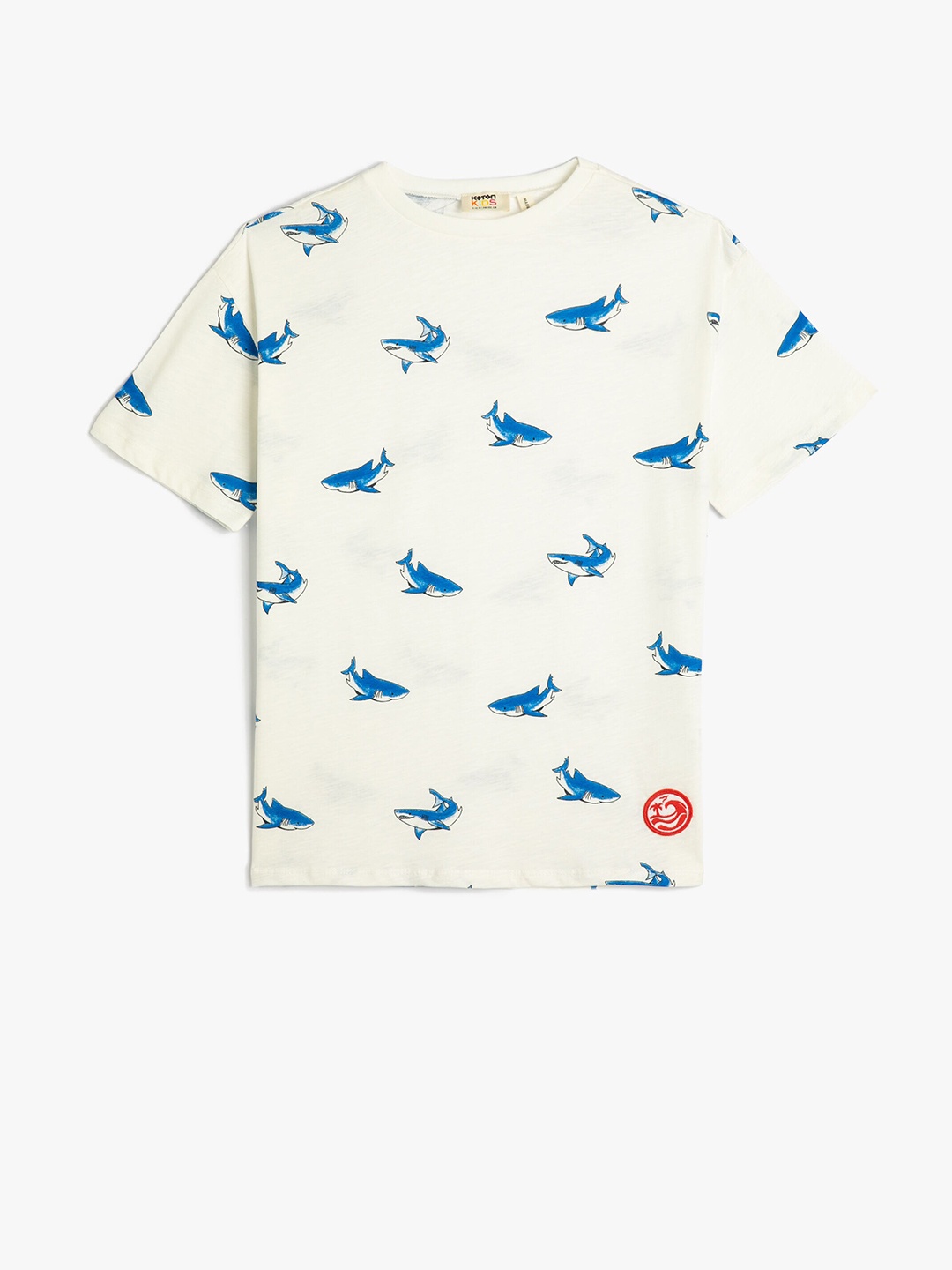

Koton Boys Conversational Printed Pure Cotton Casual T-shirt, Beige