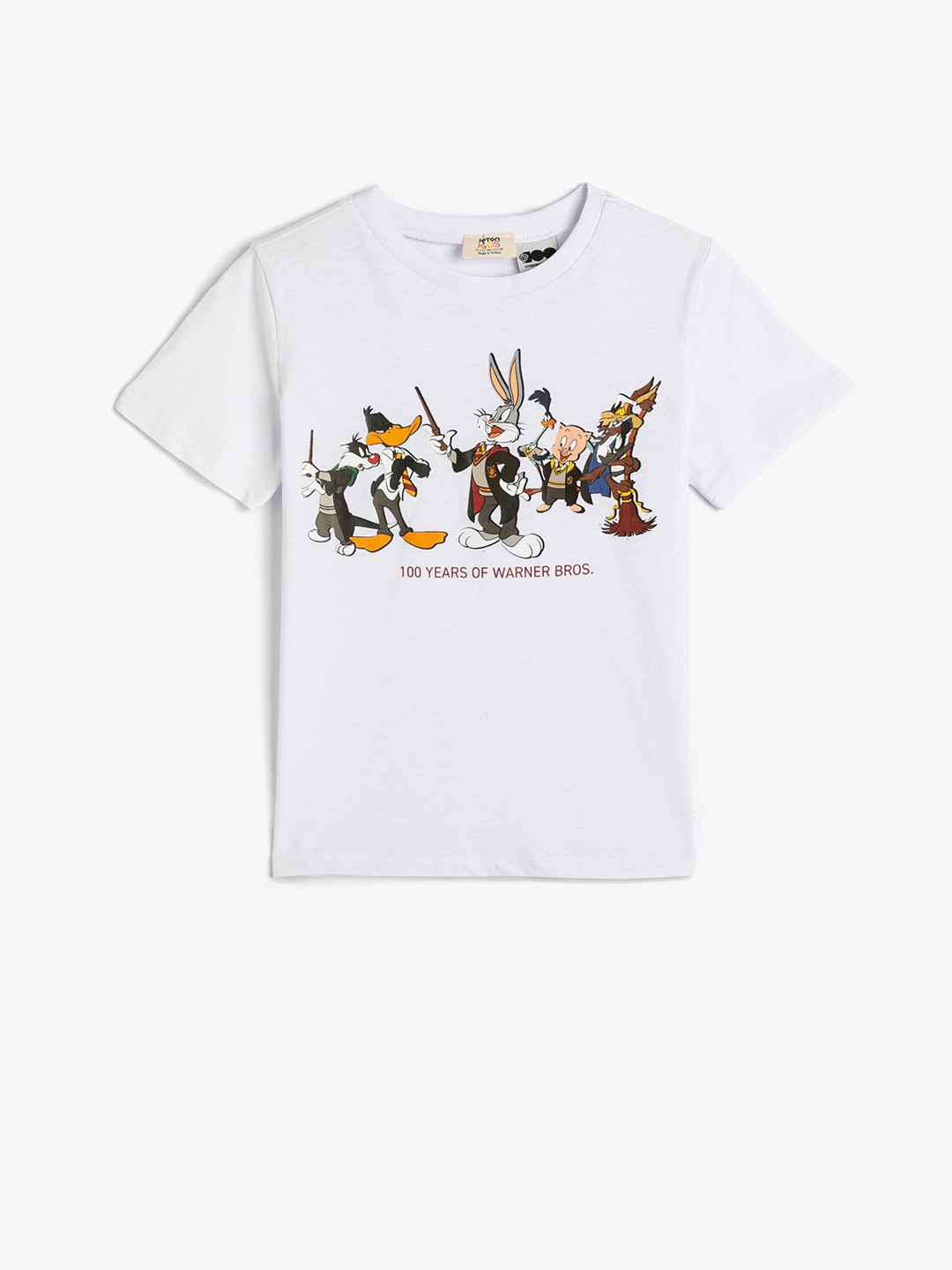 

Koton Boys Looney Tunes Printed Reguar Fit Cotton Casual T-Shirt, White