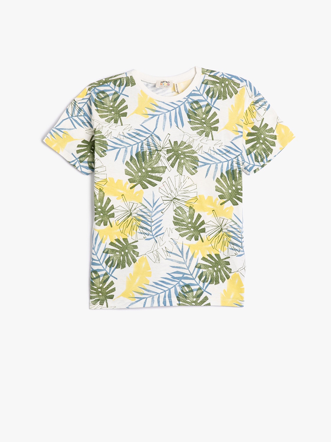 

Koton Tropical Printed Cotton Casual Regular Fit T-Shirt, White