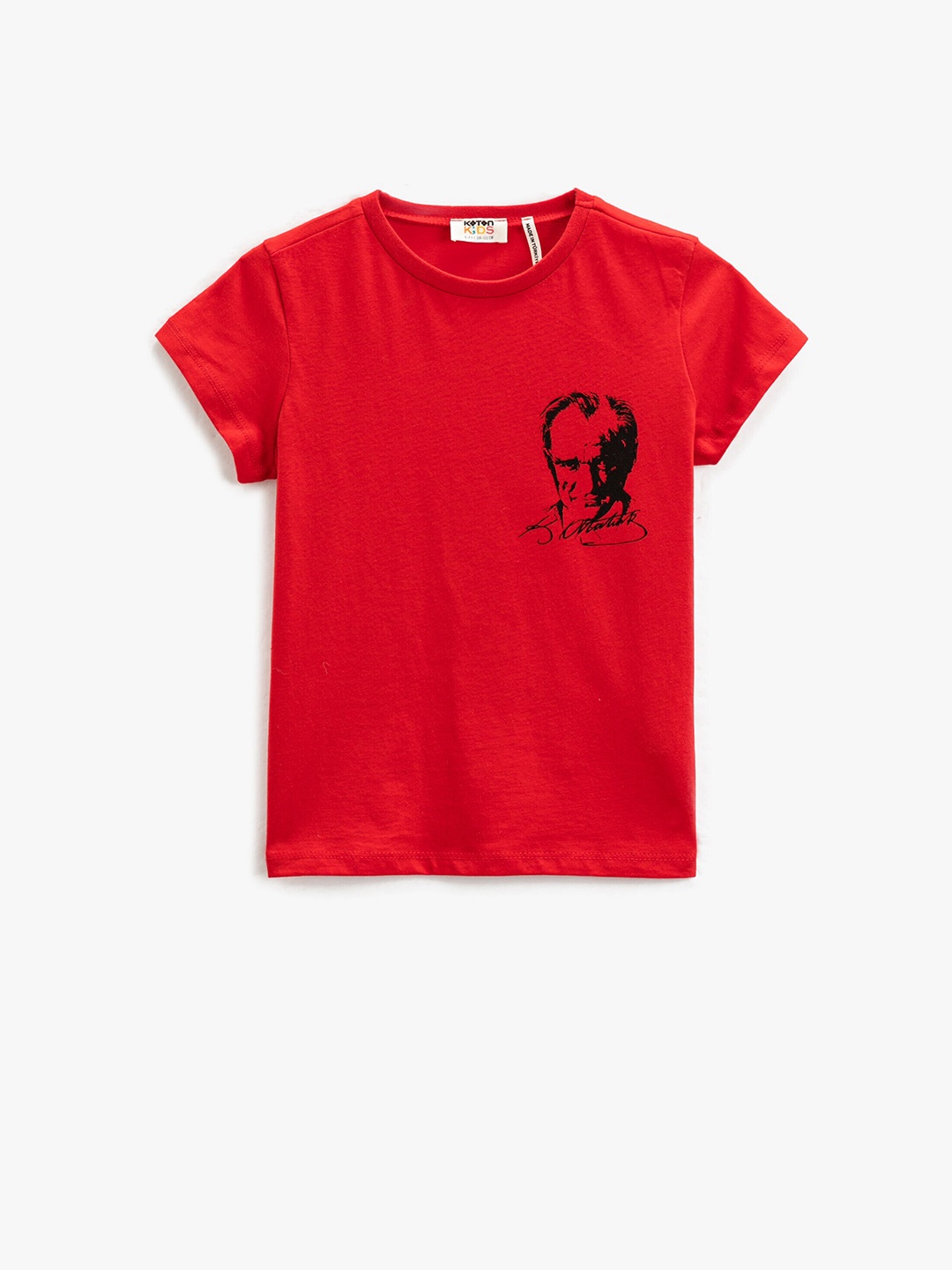 

Koton Girls Regular Fit Pure Cotton T-shirt, Red