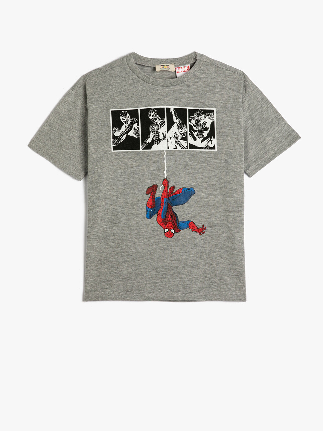 

Koton Boys Spiderman Printed T-shirt, Grey