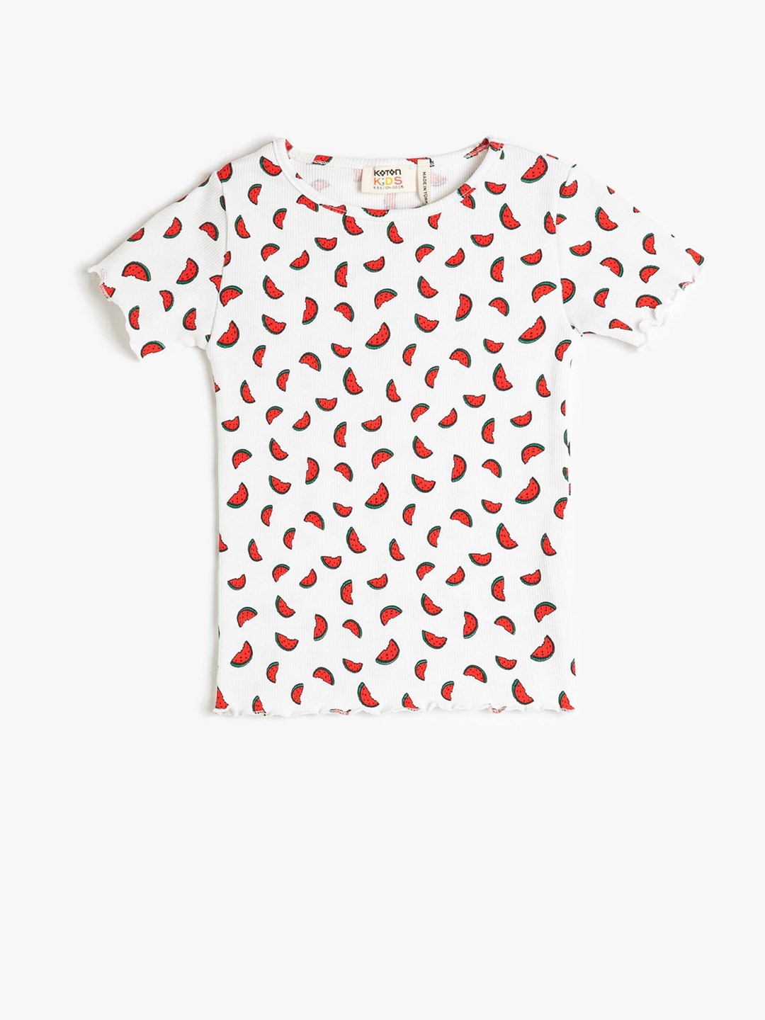 

Koton Girls Printed Round Neck T-shirt, White