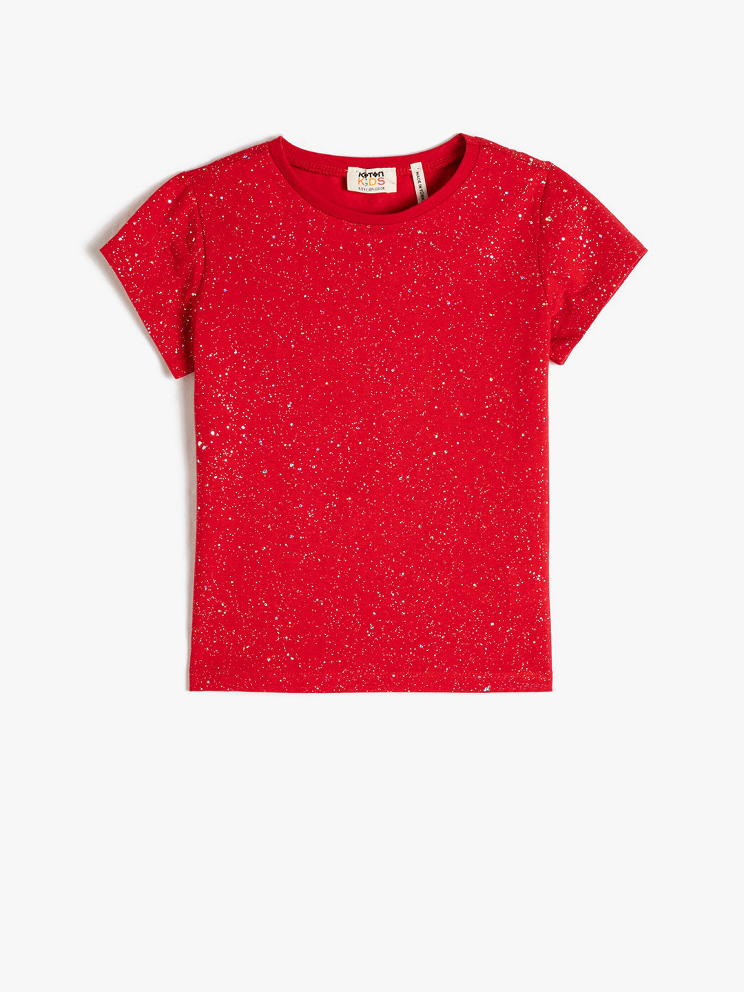 

Koton Girls Printed Short Sleeves Pure Cotton T-shirt, Red