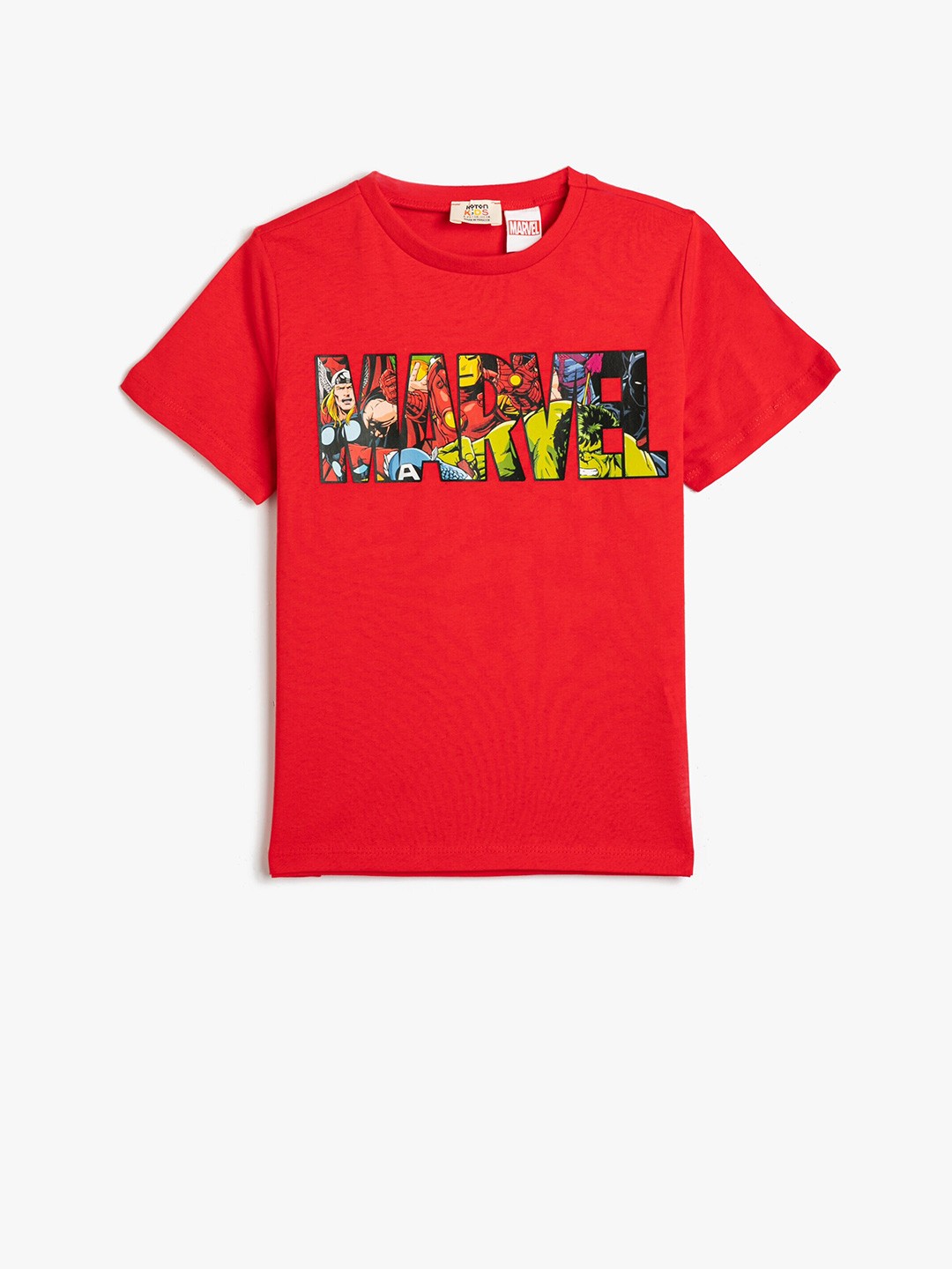 

Koton Boys Graphic Printed Pure Cotton T-shirt, Red
