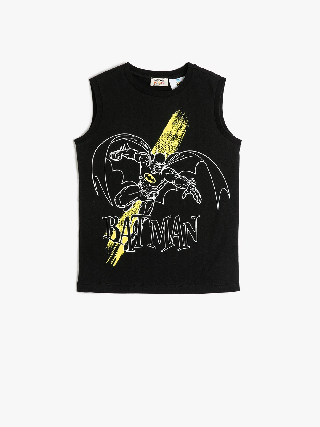 

Koton Boys Batman Printed Sleeveless Pure Cotton T-shirt, Black