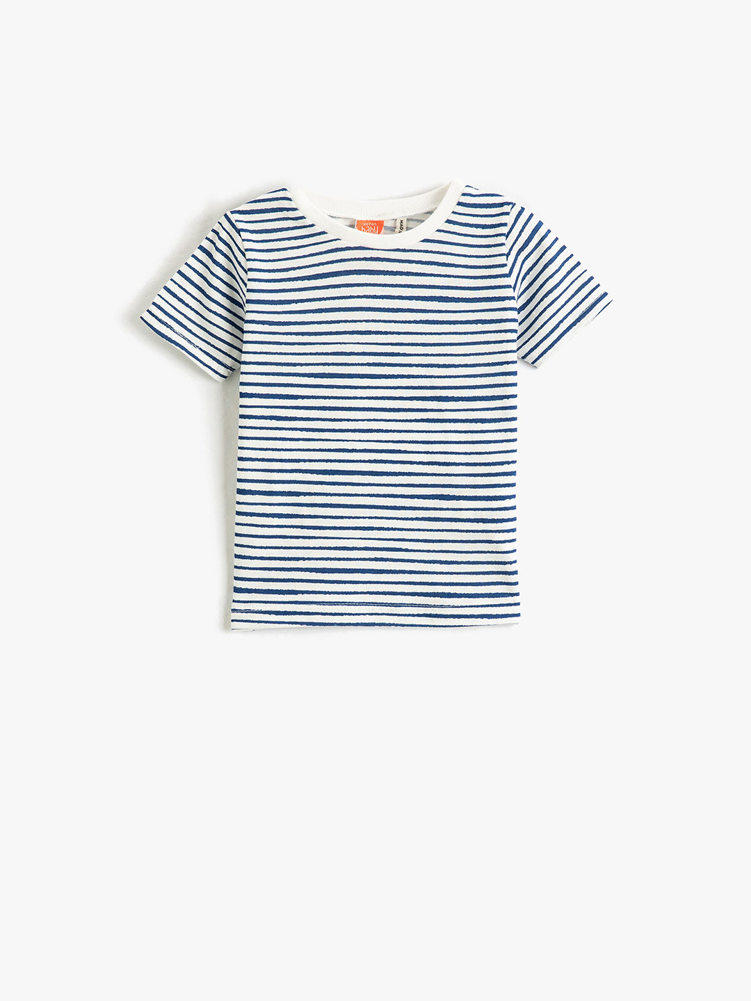 

Koton Boys Striped Pure Cotton T-shirt, Blue