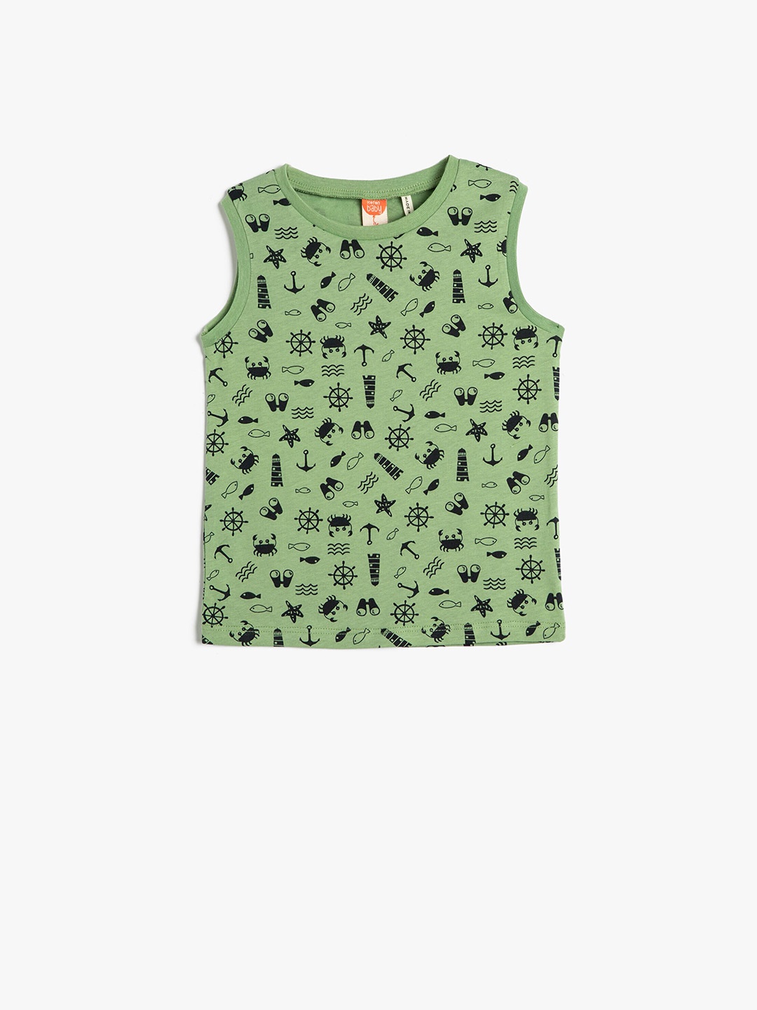 

Koton Boys Conversational Printed Pure Cotton T-shirt, Green