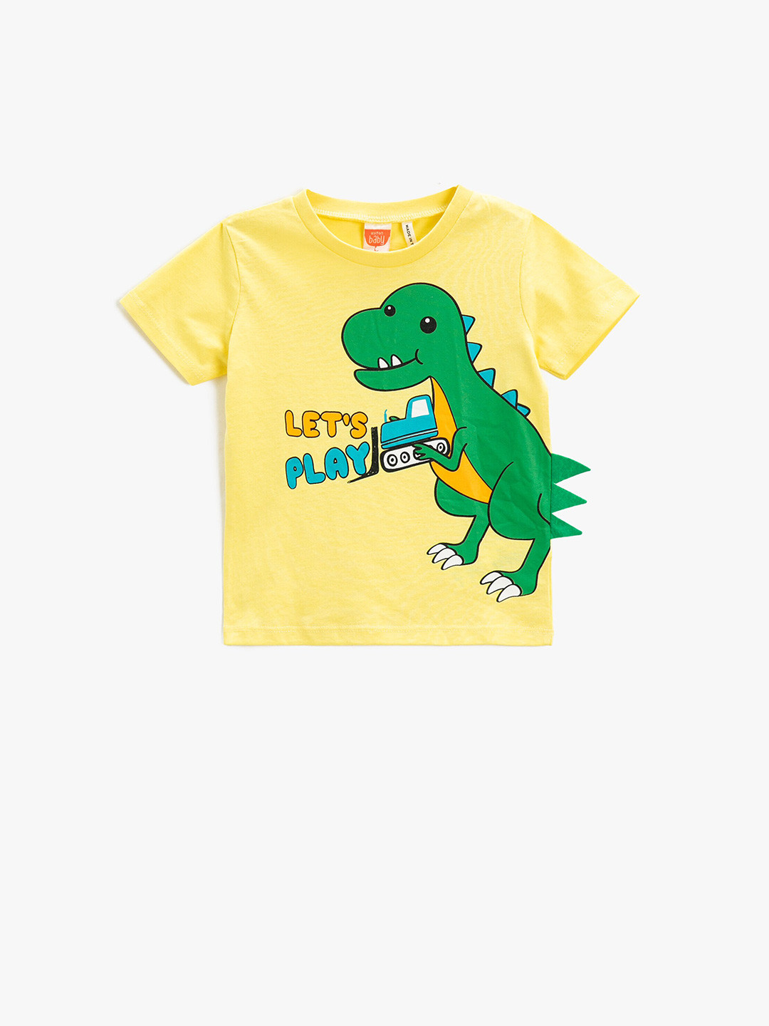 

Koton Boys Graphic Printed Pure Cotton T-shirt, Yellow