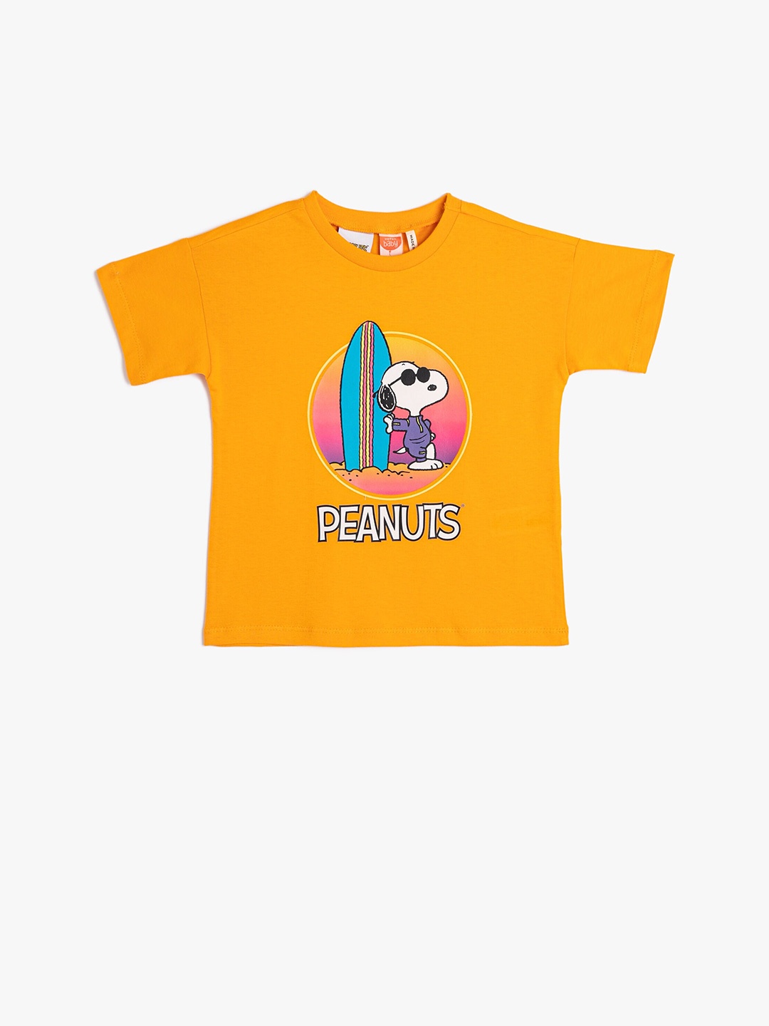 

Koton Boys Graphic Printed Pure Cotton T-shirt, Orange