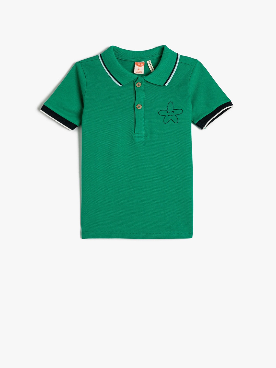 

Koton Boys Polo Collar Pure Cotton T-shirt, Green