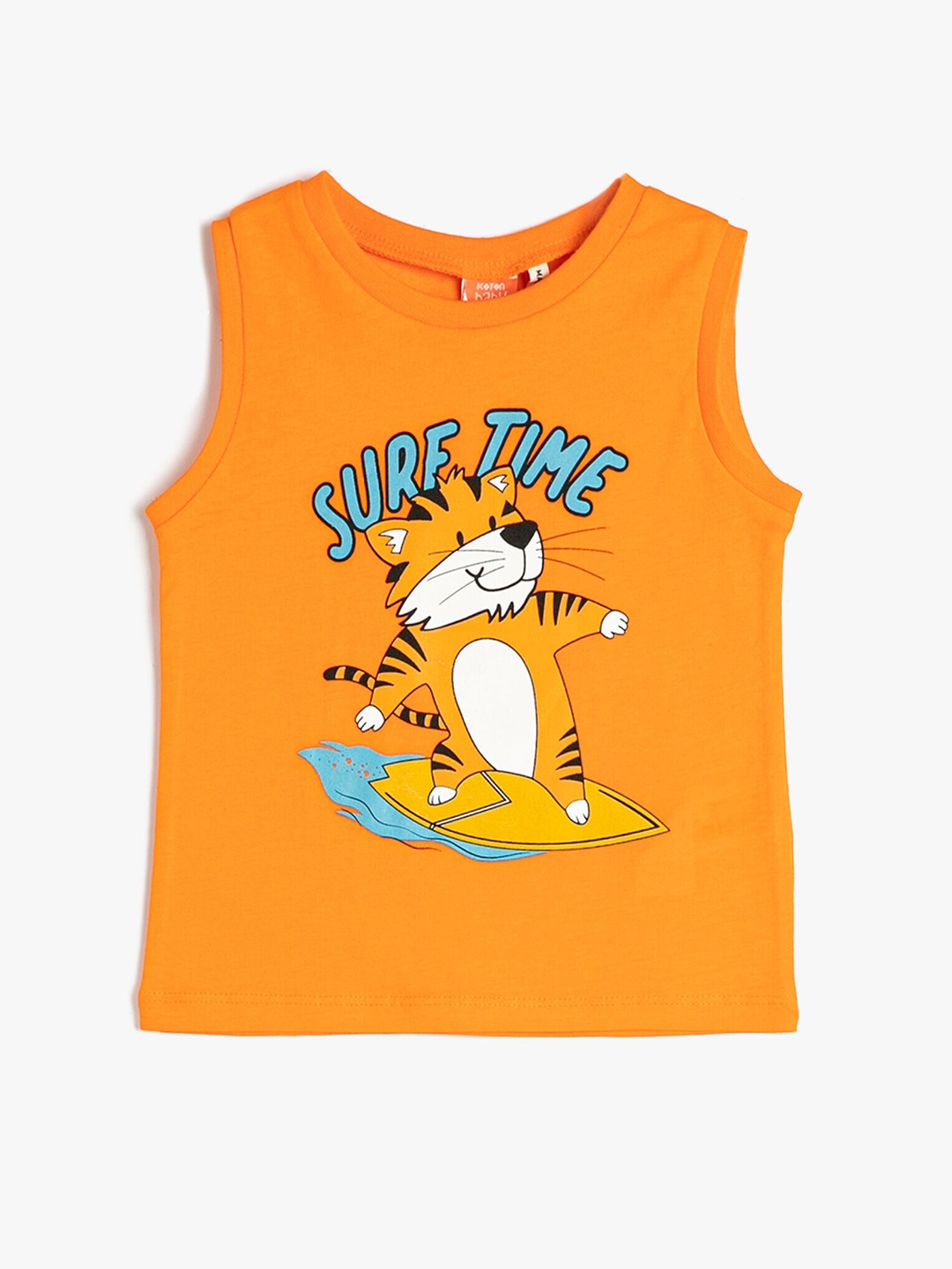 

Koton Boys Graphic Printed Round Neck Cotton Regular T-shirt, Orange