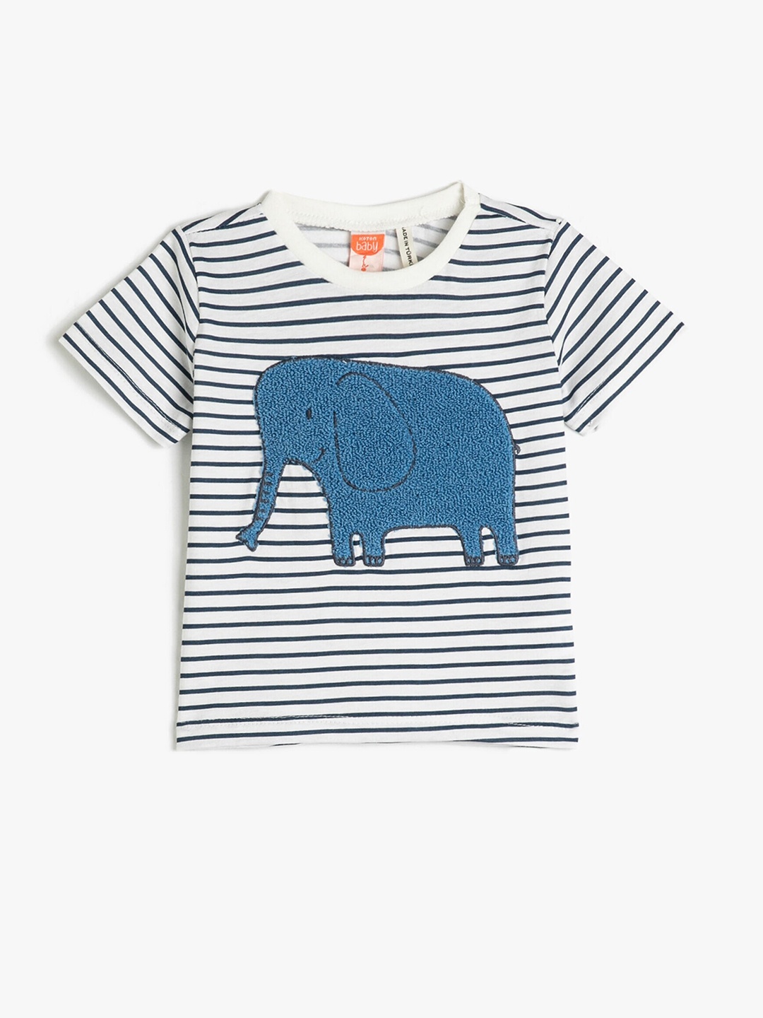 

Koton Boys Striped Cotton T-shirt, Blue