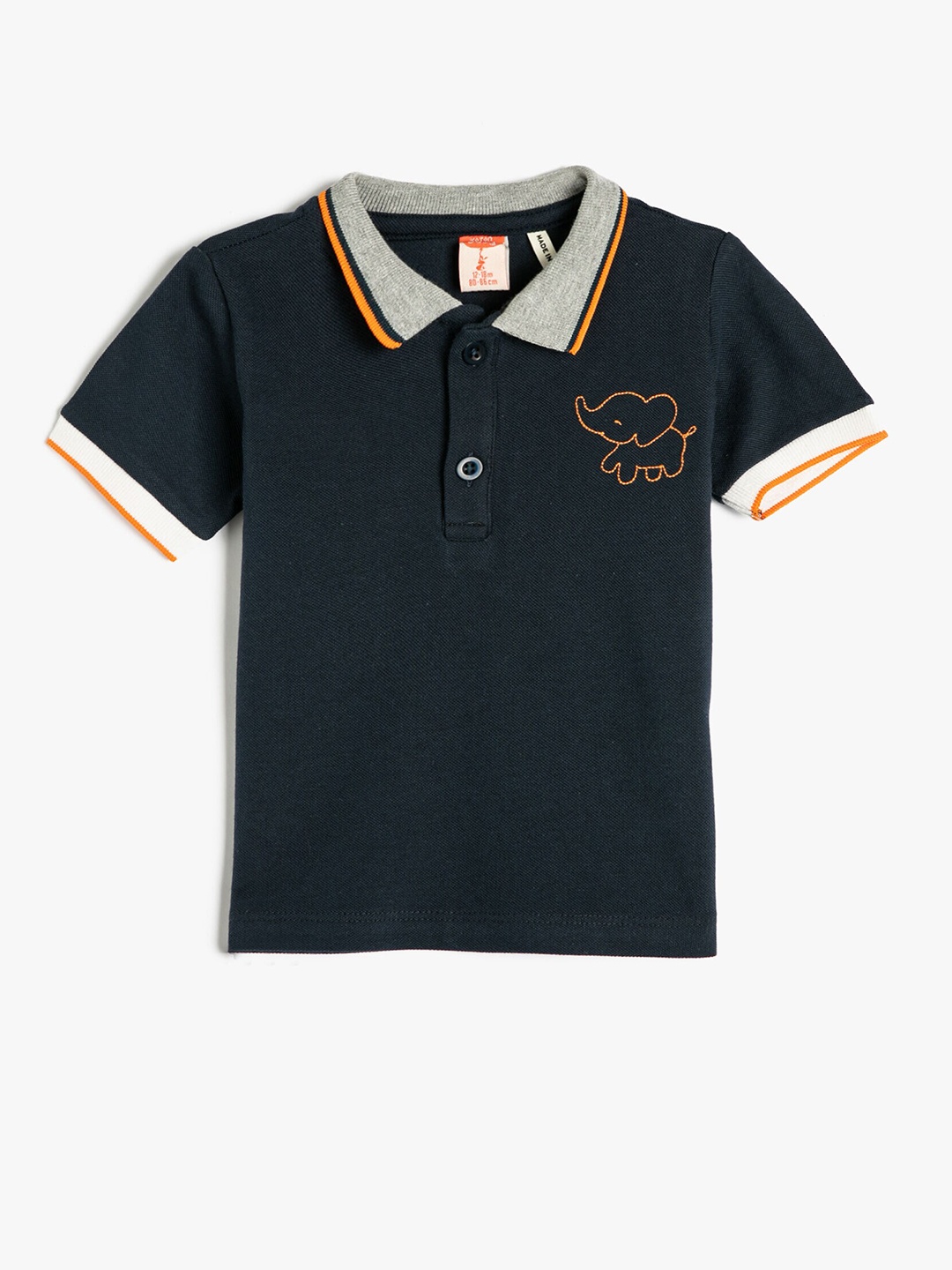 

Koton Boys Polo Collar Pure Cotton T-shirt, Blue