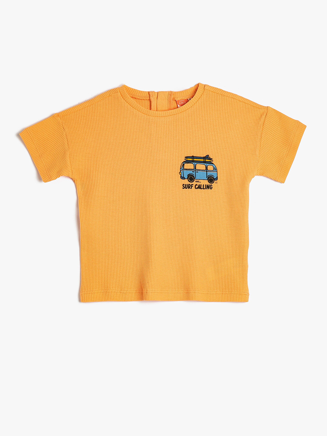 

Koton Boys Round Neck Pure Cotton T-shirt, Orange