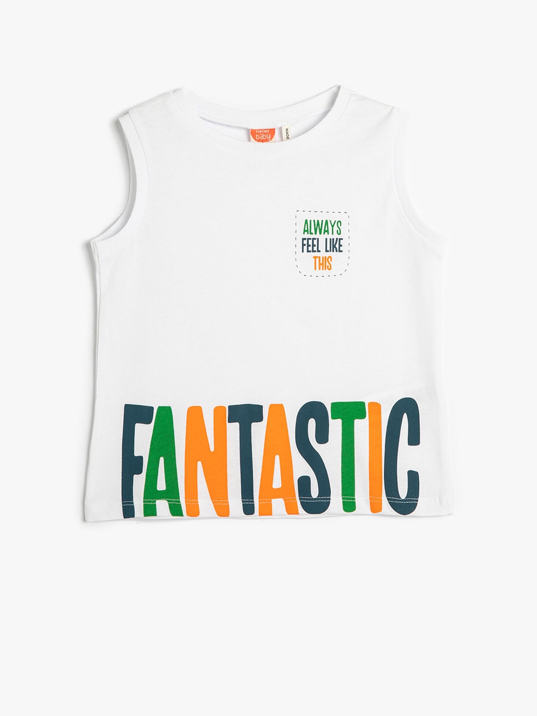 

Koton Boys Typography Printed Pure Cotton T-shirt, White