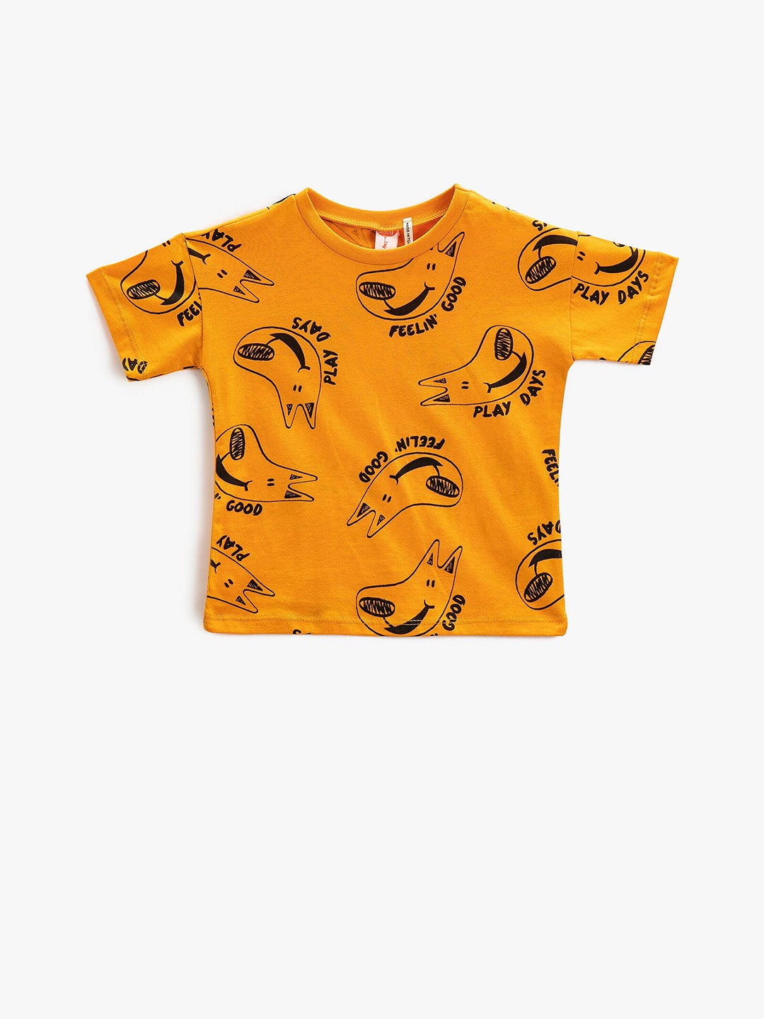 

Koton Boys Graphic Printed Round Neck Cotton Regular T-shirt, Orange