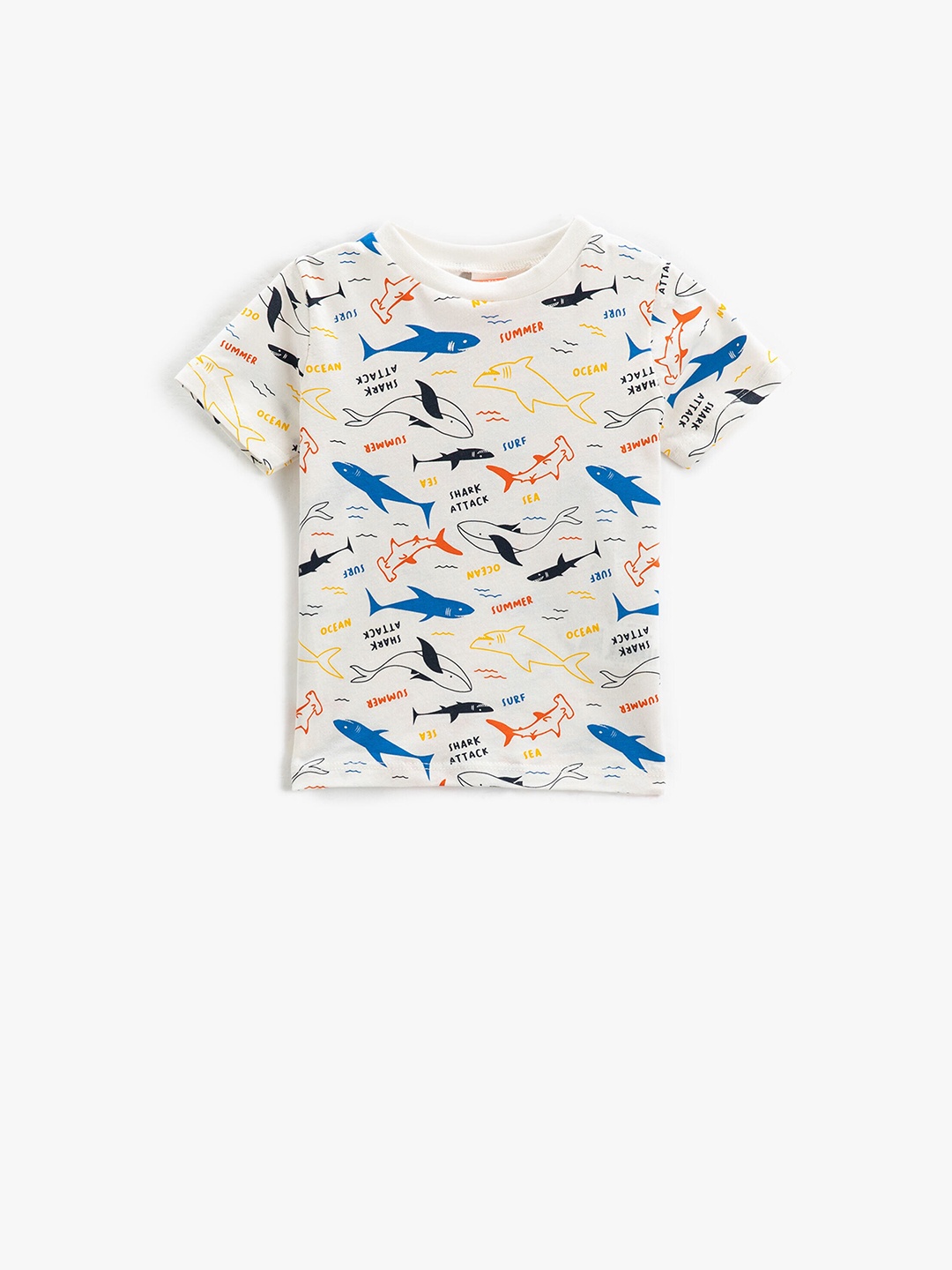 

Koton Boys Conversational Printed Round Neck Cotton Regular T-shirt, White