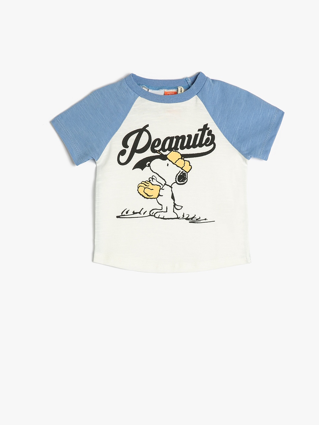 

Koton Boys Graphic Printed Raglan Sleeves Cotton Regular T-shirt, Beige