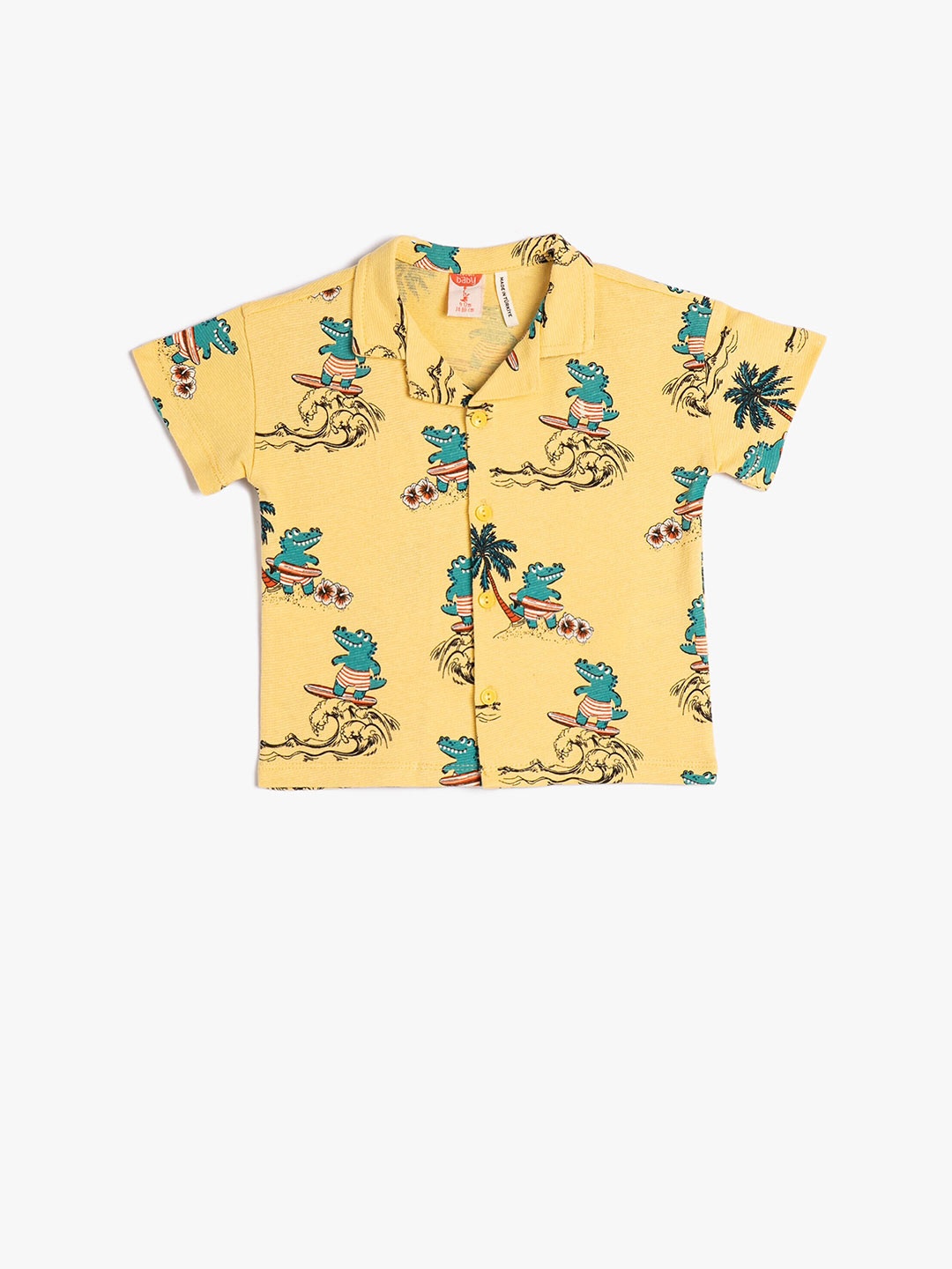 

Koton Boys Graphic Printed Organic Cotton Opaque Shirt, Yellow