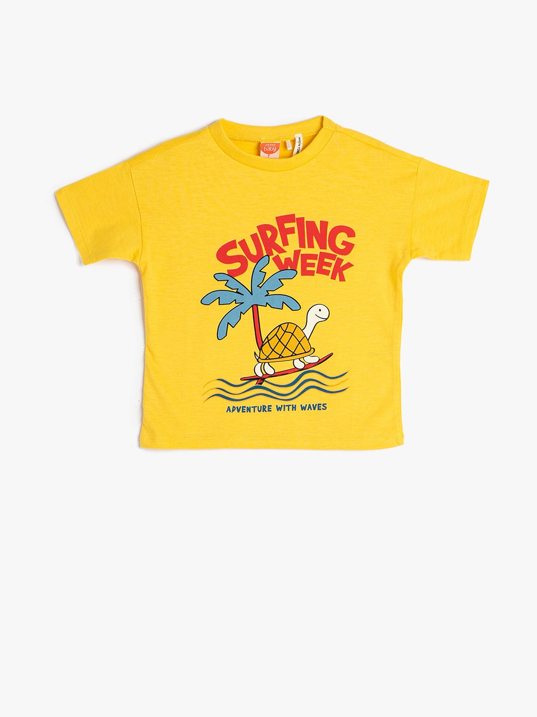 

Koton Boys Graphic Printed Pure Cotton T-shirt, Yellow