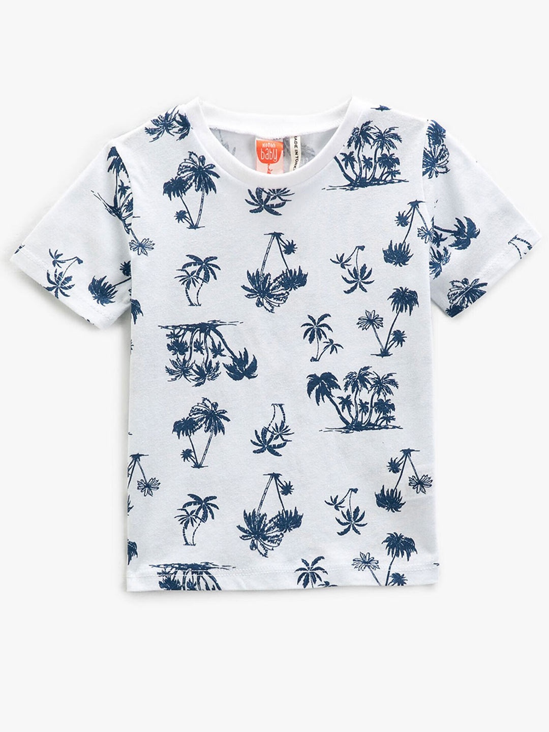 

Koton Infant Boys Tropical Printed Pure Cotton T-shirt, White