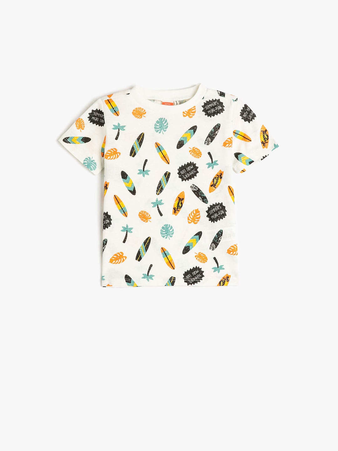 

Koton Boys Conversational Printed Cotton T-shirt, Beige