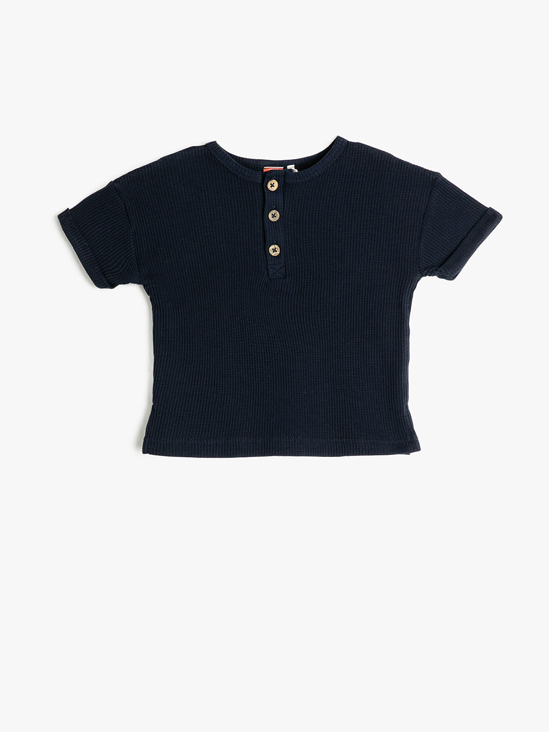 

Koton Infant Boys Round Neck Pure Cotton T-shirt, Navy blue