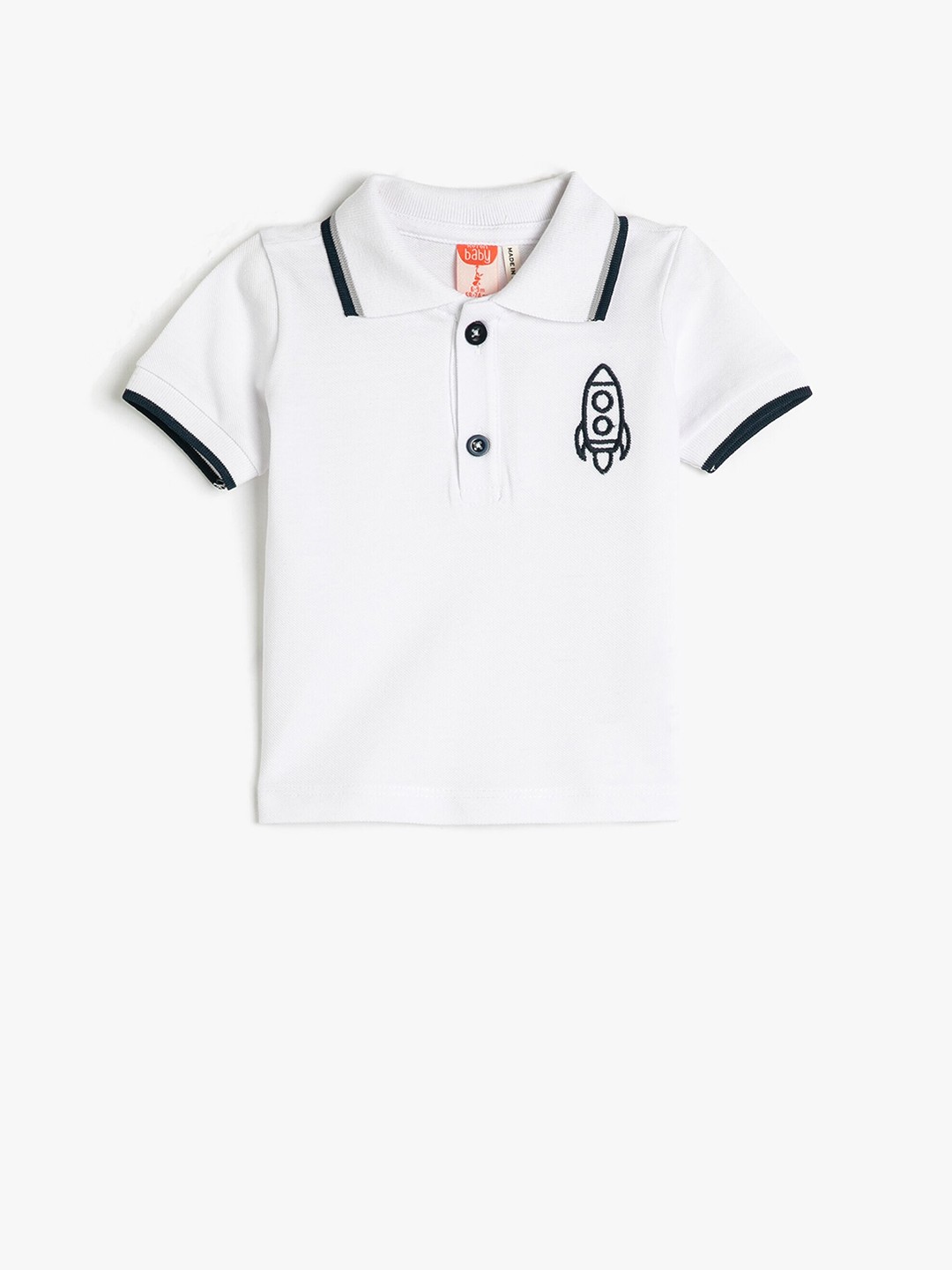 

Koton Boys Polo Collar Pure Cotton T-shirt, White