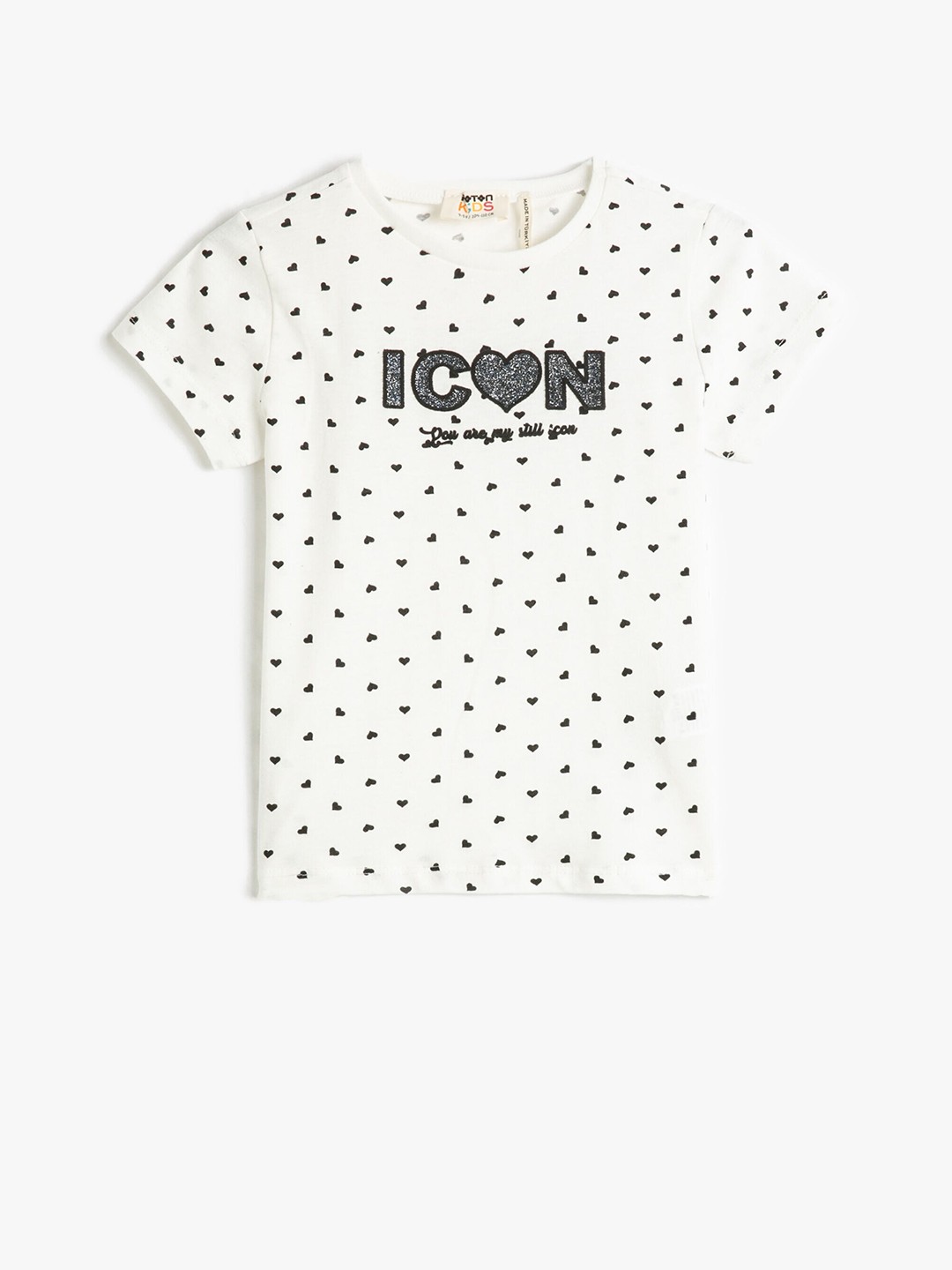 

Koton Girls Conversational Printed Pure Cotton T-shirt, White