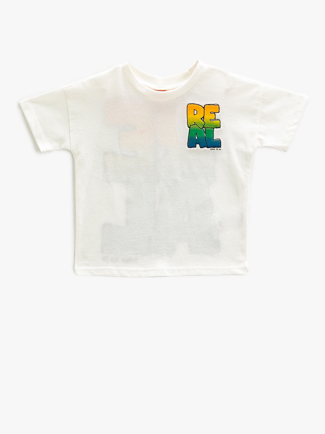 

Koton Infant Boys Typography Printed Pure Cotton T-shirt, White