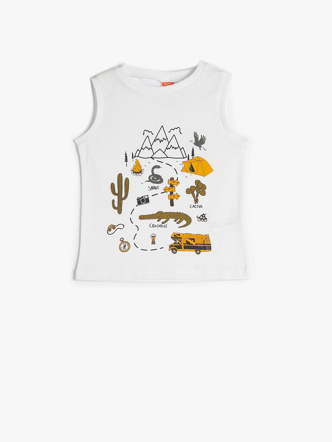 

Koton Infant Boys Printed Pure Cotton T-shirt, White