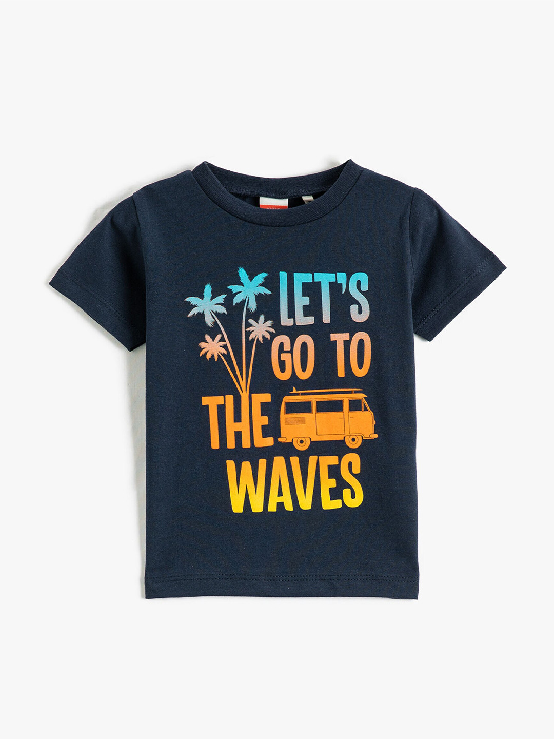 

Koton Infants Boys Typography Printed Pure Cotton T-Shirt, Navy blue
