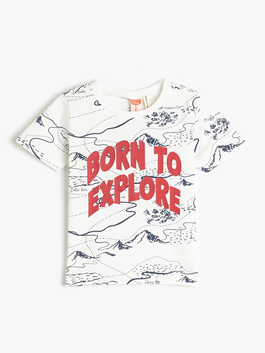 

Koton Boys Typography Printed Pure Cotton T-Shirt, White